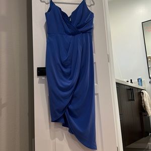 Gorgeous blue asymmetrical corset Zimmermann gown size Large